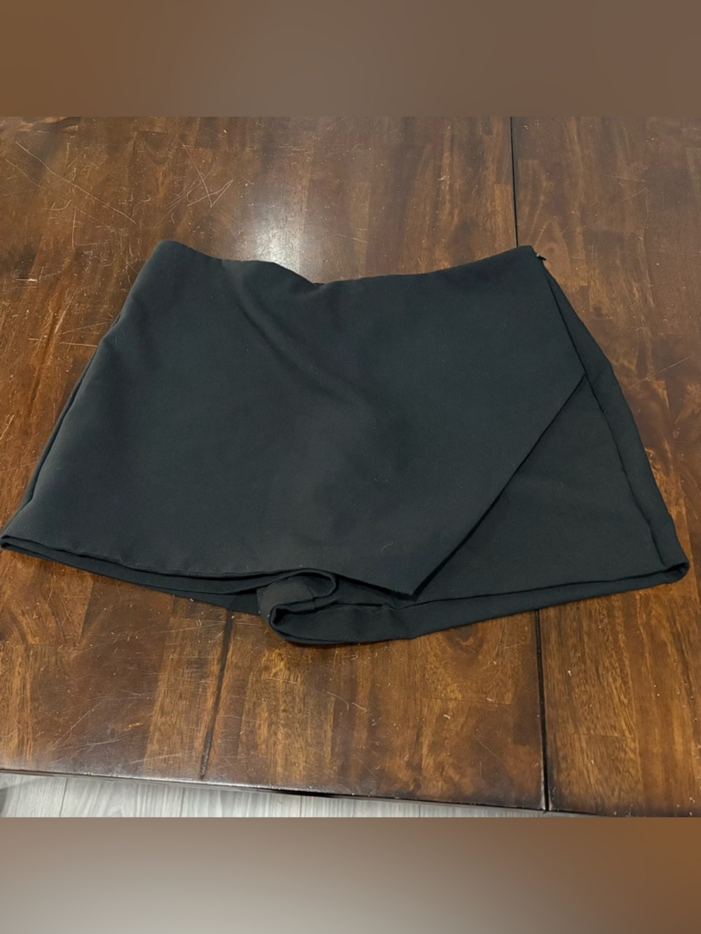 Zara Black Wrap Skort Shorts Women’s Size XL
